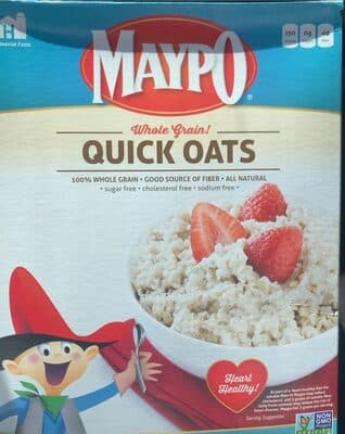 WHOLE GRAIN! QUICK OATS, WHOLE GRAIN!