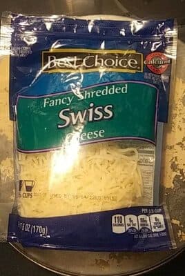 SWISS FANCY SHREDDED CHEESE, SWISS