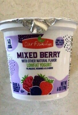 MIXED BERRY LOWFAT YOGURT, MIXED BERRY