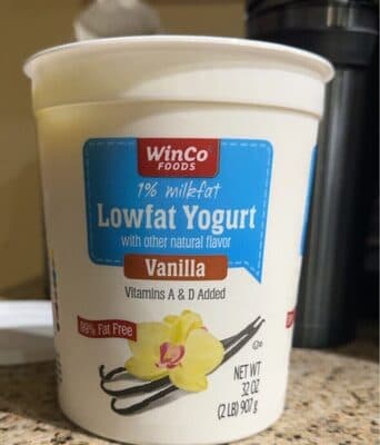 VANILLA FLAVORED LOWFAT YOGURT, VANILLA