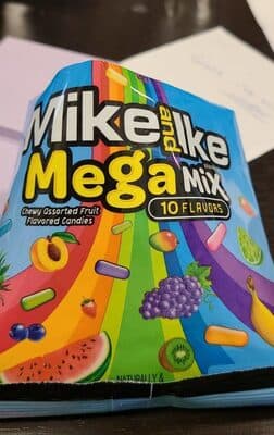 CHEWY ASSORTED FRUIT FLAVORED MEGA MIX CANDIES, CHEWY ASSORTED FRUIT