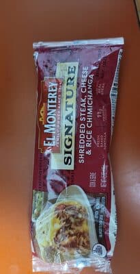 SHREDDED STEAK & THREE-CHEESE CHIMICHANGA, SHREDDED STEAK & THREE-CHEESE