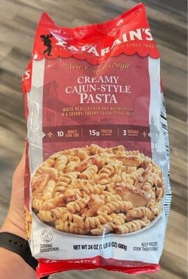 CREAMY CAJUN-STYLE PASTA WHITE MEAT CHICKEN AND ROTINI PASTA IN A SAVORY, CREAMY CAJUN-STYLE SAUCE, CREAMY CAJUN-STYLE PASTA