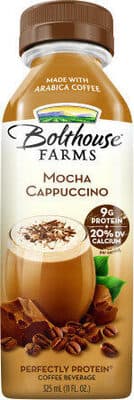 BOLTHOUSE FARMS, PERFECTLY PROTEIN, COFFEE BEVERAGE, MOCHA CAPPUCCINO, MOCHA CAPPUCCINO
