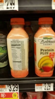 MANGO FLAVORED BEVERAGED BLEND OF CONCENTRATE PROTEIN & JUICE SHAKE, MANGO
