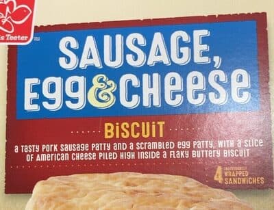 SAUSAGE, EGG & CHEESE A TASTY PORK SAUSAGE PATTY AND A SCRAMBLED EGG PATTY, WITH A SLICE OF AMERICAN CHEESE PILED HIGH INSIDE A FLAKY BUTTERY BISCUIT SANDWICHES, SAUSAGE, EGG & CHEESE