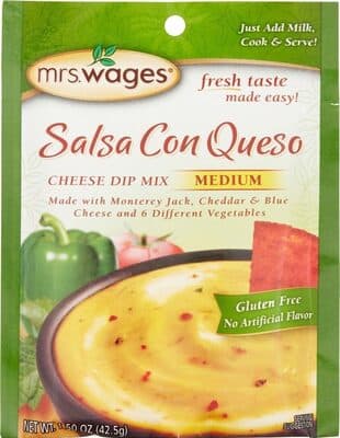 MRS. WAGES, SALSA CON QUESO CHEESE DIP MIX