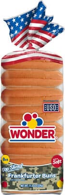 FRANKFURTER ENRICHED TOP SLICED BUNS, FRANKFURTER