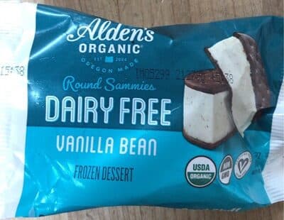 VANILLA BEAN DAIRY FREE ROUND SAMMIES FROZEN DESSERT, VANILLA BEAN