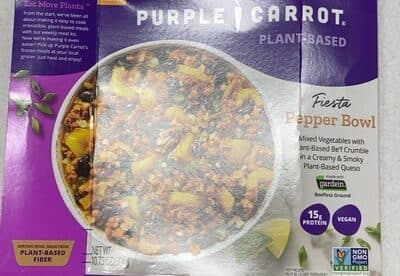 FIESTA MIXED VEGETABLES WITH PLANT-BASED BE'F CRUMBLE IN A CREAMY & SMOKY PLANT-BASED QUESO PEPPER BOWL, FIESTA PEPPER
