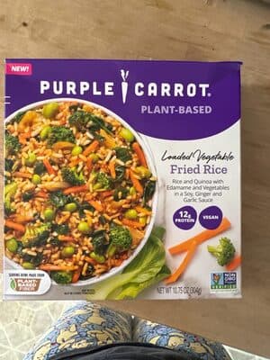 LOADED VEGETABLE PLANT-BASED RICE AND QUINOA WITH EDAMAME AND VEGETABLES IN A SOY, GINGER AND GARLIC SAUCE FRIED RICE, LOADED VEGETABLE
