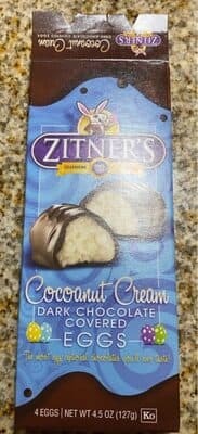 COCOANUT CREAM DARK CHOCOLATE COVERED EGGS, COCOANUT CREAM