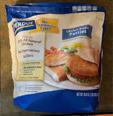 BREADED CHICKEN BREAST PATTIES WITH RIB MEAT, CHICKEN BREAST PATTIES