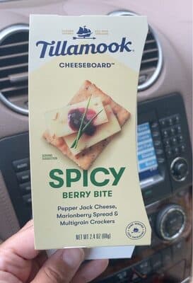 SPICY BERRY PEPPER JACK CHEESE, MARIONBERRY SPREAD & MULTIGRAIN CRACKERS BITE, SPICY BERRY