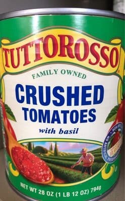 Tuttorosso Green 28oz. Crushed Tomatoes w/ Basil