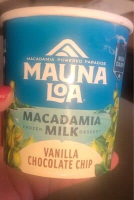 VANILLA CHOCOLATE CHIP MACADAMIA MILK FROZEN DESSERT, VANILLA CHOCOLATE CHIP