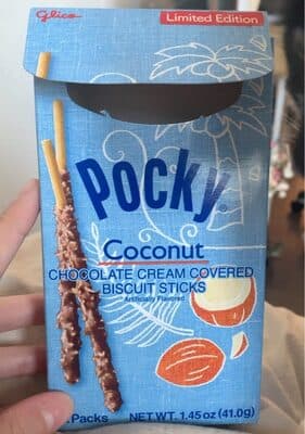 COCONUT CHOCOLATE CREAM COVERED BISCUIT STICKS, COCONUT CHOCOLATE CREAM