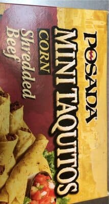 SHREDDED BEEF MINI TAQUITOS CORN, SHREDDED BEEF