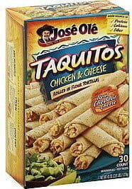 JOSE OLE, TAQUITOS IN FLOUR TORTILLAS, CHICKEN & CHEESE