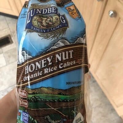 HONEY NUT FLAVORED ORGANIC WHOLE GRAIN RICE CAKES, HONEY NUT