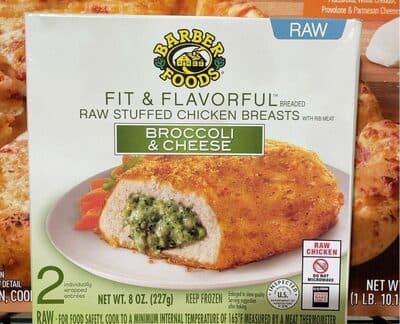 BROCCOLI & CHEESE FIT & FLAVORFUL BREADED RAW STUFFED CHICKEN BREASTS WITH RIB MEAT, BROCCOLI & CHEESE
