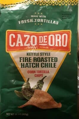 KETTLE STYLE FIRE ROASTED HATCH CHILE CORN TORTILLA CHIPS
