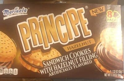 HAZELNUT PRINCIPE SANDWICH COOKIES WITH HAZELNUT FILLING, HAZELNUT