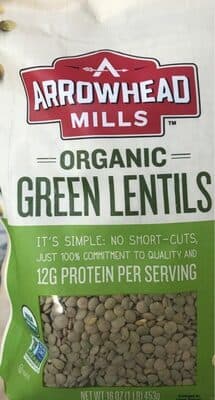 ARROWHEAD MILLS, ORGANIC GREEN LENTILS
