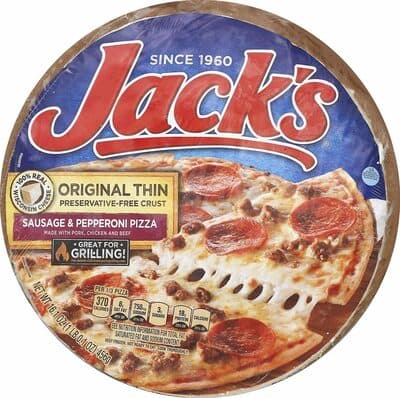 SAUSAGE & PEPPERONI ORIGINAL THIN CRUST PIZZA, SAUSAGE & PEPPERONI