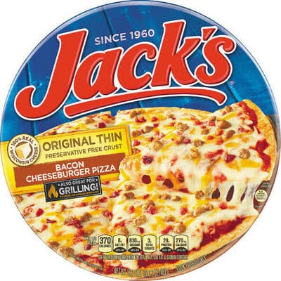 JACK'S, ORIGINAL THIN CRUST BACON CHEESEBURGER PIZZA