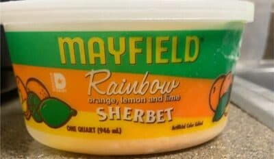 RAINBOW ORANGE, LEMON AND LIME SHERBET, RAINBOW