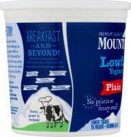 Mountain High Low Fat Plain Yoghurt
