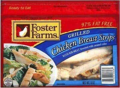 FOSTER FARMS, GRILLED CHICKEN BREAST STRIPS