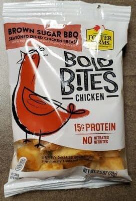 BROWN SUGAR BBQ SEASONED DICED CHICKEN BREAST WITH RIB MEAT BOLD BITES, BROWN SUGAR BBQ