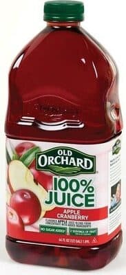 100% APPLE CRANBERRY FLAVORED APPLE JUICE BLEND FROM CONCENTRATE, APPLE CRANBERRY