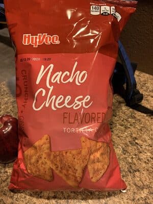 NACHO CHEESE FLAVORED TORTILLA CHIPS