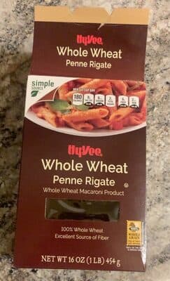 WHOLE WHEAT MACARONI PRODUCT, PENNE RIGATE