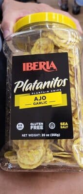 AJO GARLIC SEA SALT PLATANITOS PLANTAIN CHIPS, AJO GARLIC SEA SALT