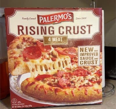 4 MEAT ITALIAN SAUSAGE, PEPPERONI (MADE WITH PORK, CHICKEN & BEEF), BEEF, BACON, MOZZARELLA, MARINARA SAUCE RISING CRUST PIZZA, 4 MEAT