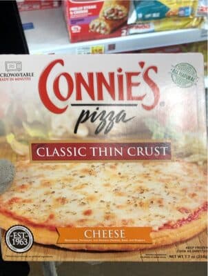 CHEESE MOZZARELLA, PARMESAN, AND ROMANO CHEESES, BASIL, AND OREGANO CLASSIC THIN CRUST PIZZA, CHEESE