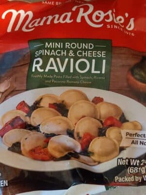 SPINACH & CHEESE MINI ROUND RAVIOLI, SPINACH & CHEESE