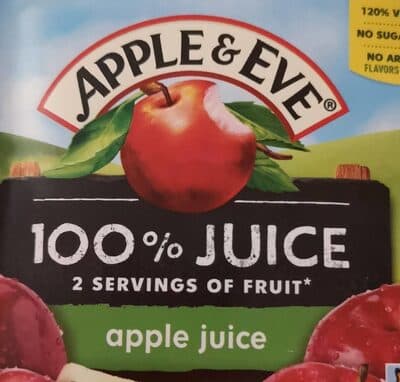 100% APPLE JUICE FROM CONCENTRATE, APPLE