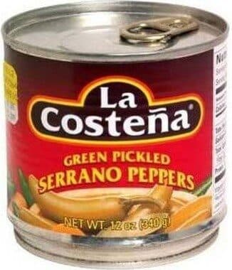 GREEN PICKLED SERRANO PEPPERS