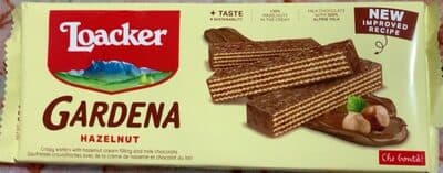 LOACKER, MILK CHOCOLATE COATED WAGERS, HAZELNUT