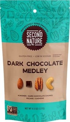 ALMONDS, DARK CHOCOLATE CHUNKS PECANS CASHEW MEDLEY