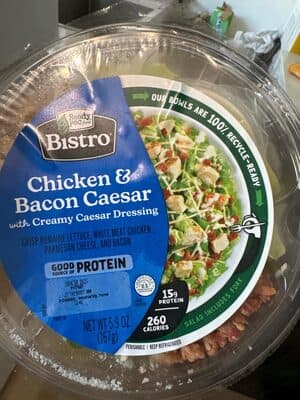 CHICKEN & BACON CAESAR WITH CREAMY CAESAR DRESSING SALAD