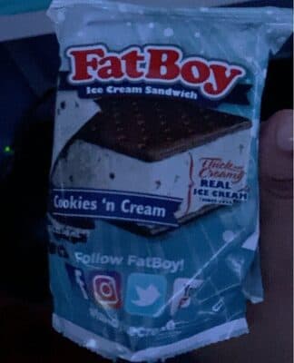COOKIES 'N CREAM ICE CREAM SANDWICH, COOKIES 'N CREAM