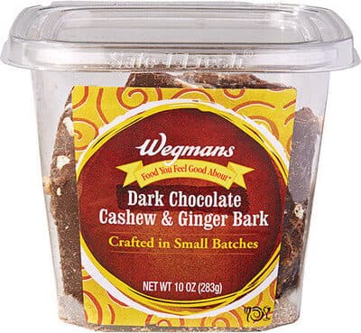 DARK CHOCOLATE CASHEW & GINGER BARK