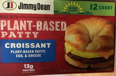 CROISSANT PLANT-BASED PATTY, EGG, & CHEESE SANDWICHES, CROISSANT