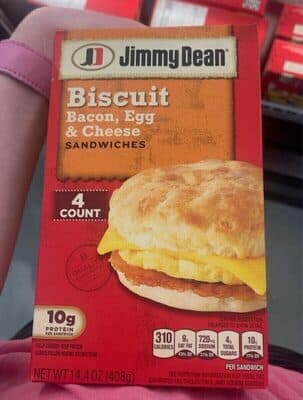 BACON, EGG & CHEESE BISCUIT SANDWICHES, BACON, EGG & CHEESE